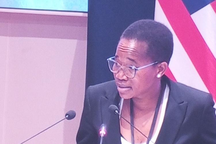 Honourable Justice Violet Chipao during the meeting