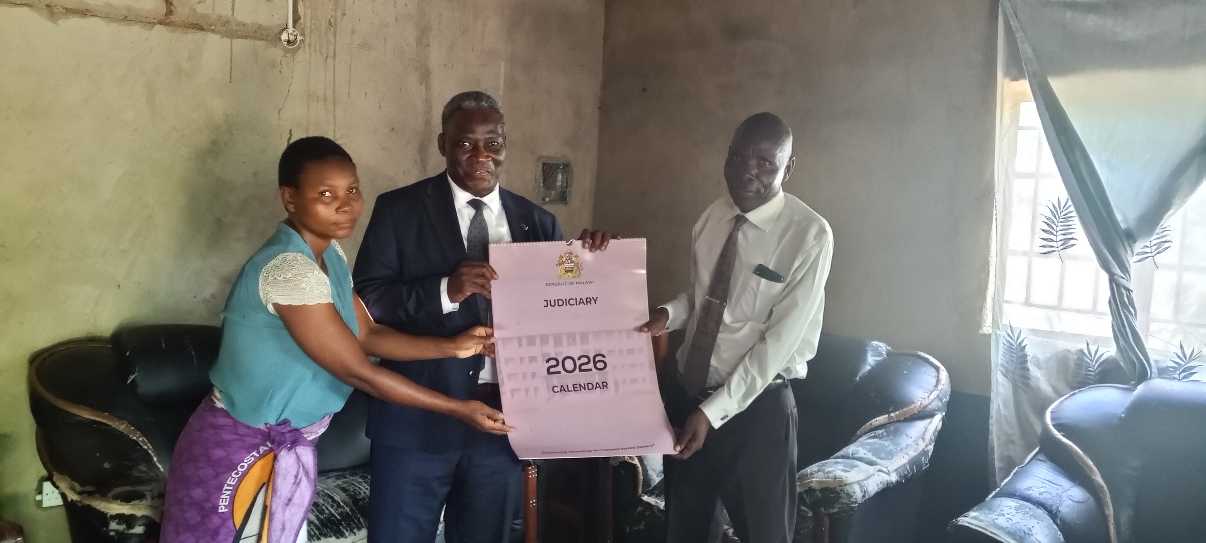 The Honourable the Chief Justice with Mr Fabiano Gabriel, retired Court Marshall