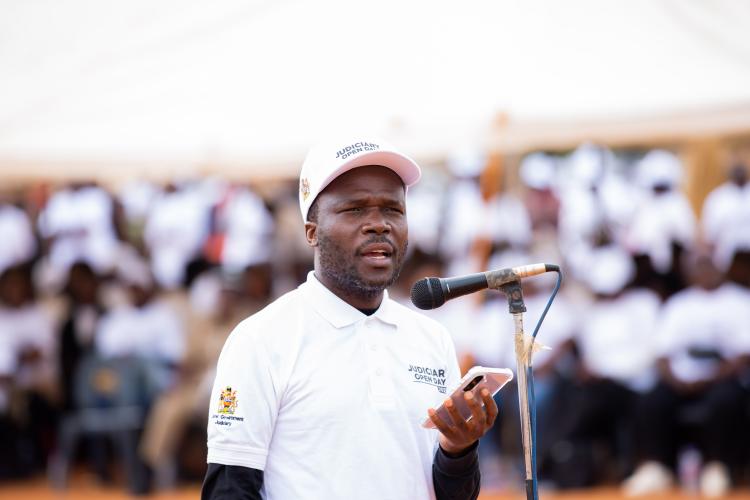 Justice Chimbizgani Kacheche giving some insights on how the Judiciary operates